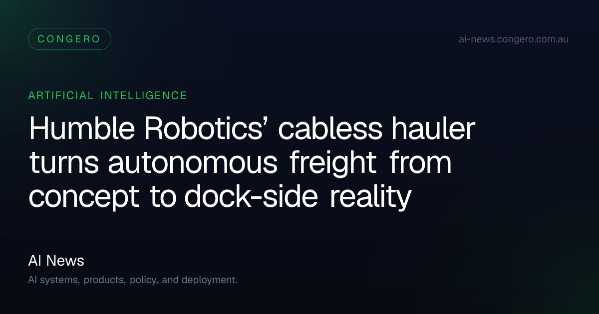 Humble Robotics’ cabless autonomous hauler signals a new freight ...