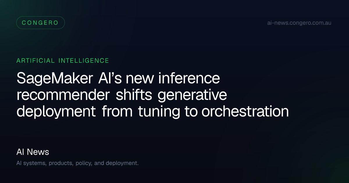 Amazon SageMaker AI adds optimized generative AI inference ...